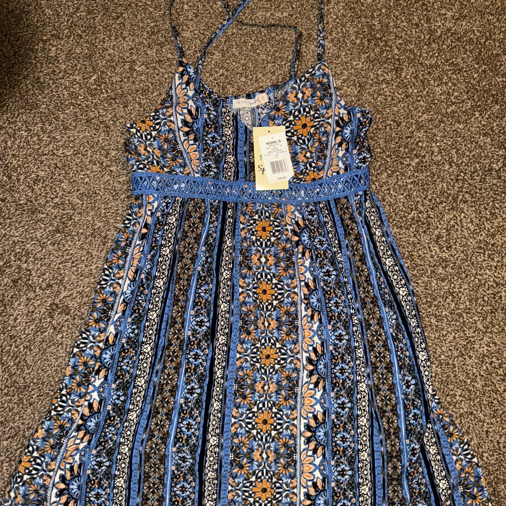 Kohl's Blue Multi Floral Dress